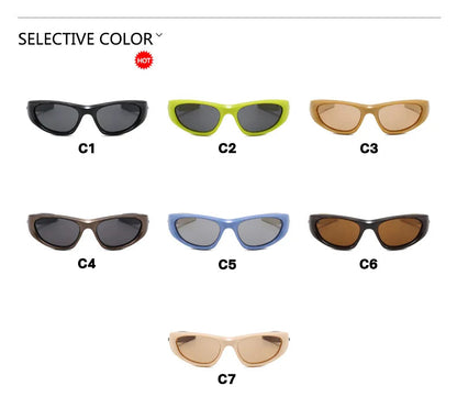 Wrap Around Sports Sunglasses Brand Designer For Unisex - Fashionqueene.com-wrap around sunglasses