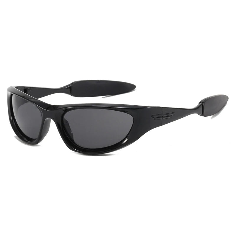 Wrap Around Sports Sunglasses Brand Designer For Unisex - Fashionqueene.com-wrap around sunglasses