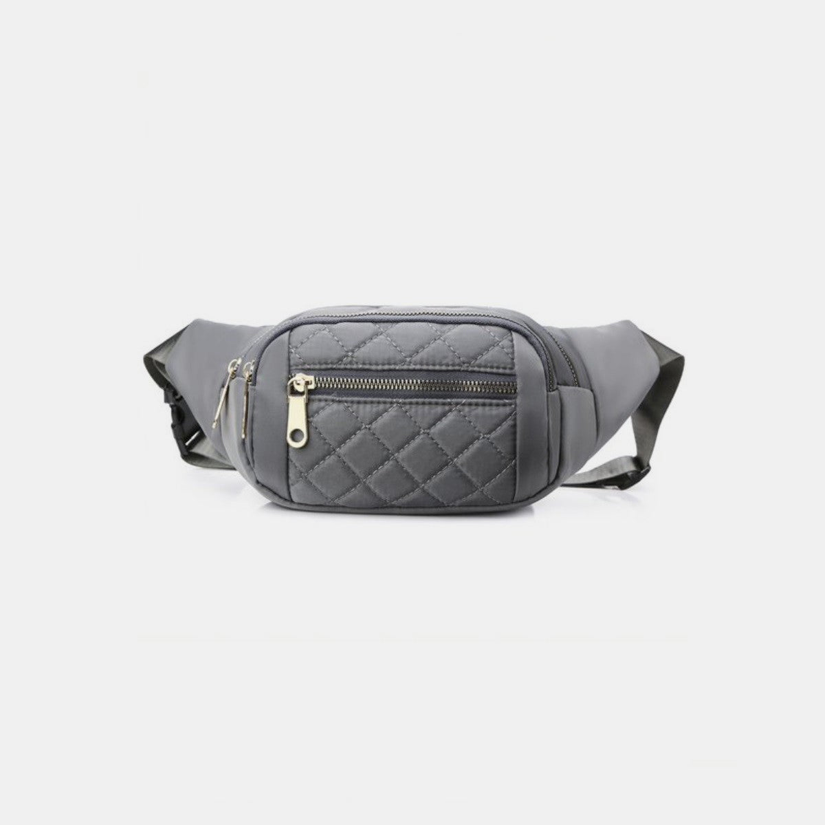 Zenana Quilted Multi Pocket Waist Belt Bag - Fashionqueene.com-Sling bag