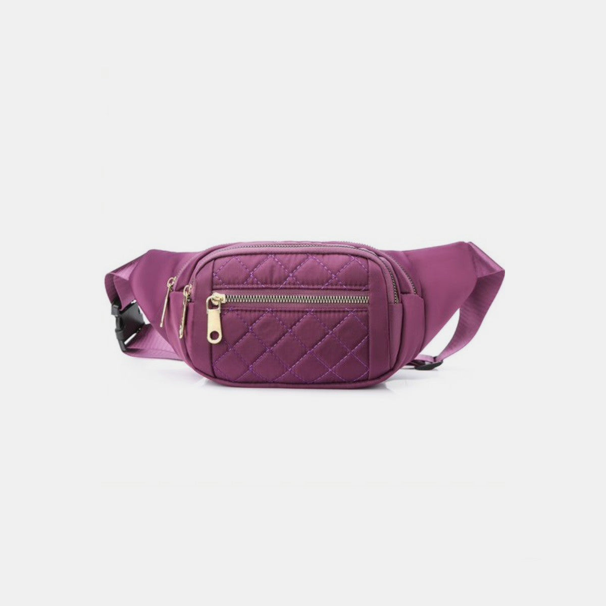 Zenana Quilted Multi Pocket Waist Belt Bag - Fashionqueene.com-Sling bag