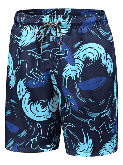 Mens Swim Trunks Quick Dry Board Shorts with Lining, Men's Swimming Trunks
