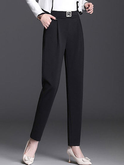 Chic High-Waist Women's Skinny Dress Pants with Pockets Black / S Black / M Black / L Black / S-Black / M-Black / L-Black / XL-Black / 2XL-Black / 3XL-Black / 4XL-