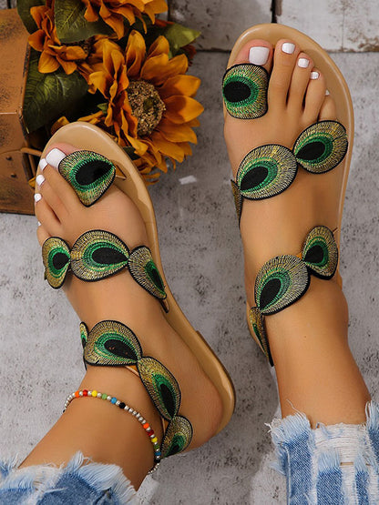 Chic Embroidered Open-Toe Split Joint Sandals for Effortless Style GREEN / 36 GREEN / 37 GREEN / 38 GREEN / 36-GREEN / 37-GREEN / 38-GREEN / 39-GREEN / 40-GREEN / 41-GREEN / 42-GREEN / 43-