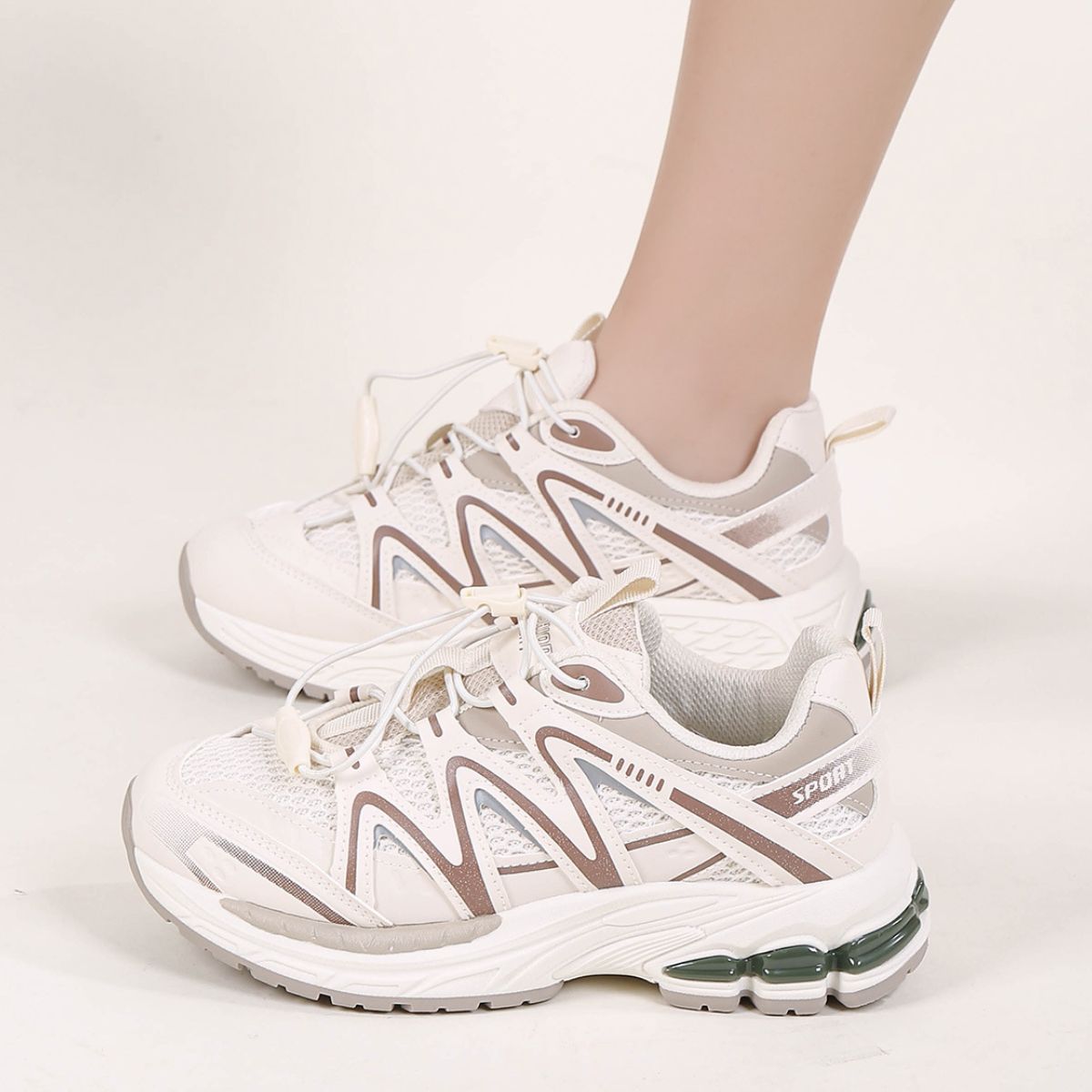 Elastic Lock Laces Mesh Breathable Athletic Beige / 38(US7) Beige / 39(US8) Beige / 40(US9) Beige / 38(US7)-Beige / 39(US8)-Beige / 40(US9)-Black / 35(US4)-Black / 36(US5)-Gray / 35(US4)-Black / 37(US6)-Black / 38(US7)-Black / 39(US8)-Black / 40(US9)-Gray / 36(US5)-Gray / 37(US6)-Gray / 38(US7)-Gray / 39(US8)-Gray / 40(US9)-Beige / 35(US4)-Beige / 36(US5)-Beige / 37(US6)-