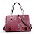 Stylish PU Leather Handbag for Women – Large Capacity Geometric Flower Design Purple Green Wine Purple-Green-Wine-Red-Black-