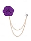 Elegant Men's Rose Brooch: Stylish Accessory for Weddings and Business Casual White Black Burgundy White-Black-Burgundy-Red-Light Cyan-Sky Blue-Gray-Champagne-Dark Blue-Pink-Royal Blue-Purple-