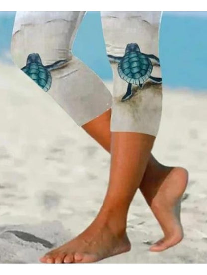 Floral Bliss: Women's Hawaiian Print Ankle-Length Leggings - Soft, Thermal, and Stylish for Everyday Wear Dark Gray Combo / S Dark Gray Combo / M Dark Gray Combo / L Dark Gray Combo / S-Dark Gray Combo / M-Dark Gray Combo / L-Dark Gray Combo / XL-Dark Gray Combo / 2XL-