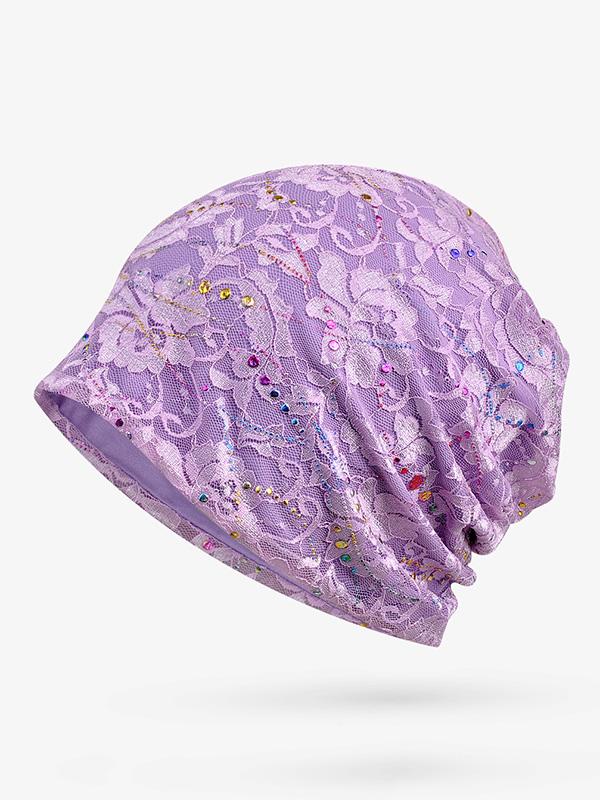 Boho Chic Floral Cotton Hat - Effortless Style & Comfort! CREAM BLACK PINK CREAM-BLACK-PINK-SAPPHIRE-LIGHT PURPLE-