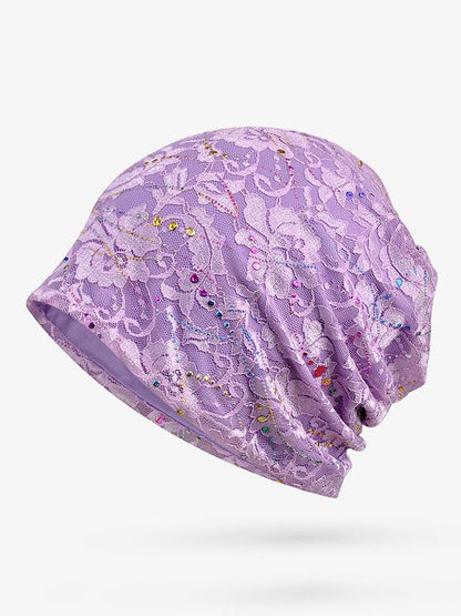 Boho Chic Floral Cotton Hat - Effortless Style & Comfort! CREAM BLACK PINK CREAM-BLACK-PINK-SAPPHIRE-LIGHT PURPLE-