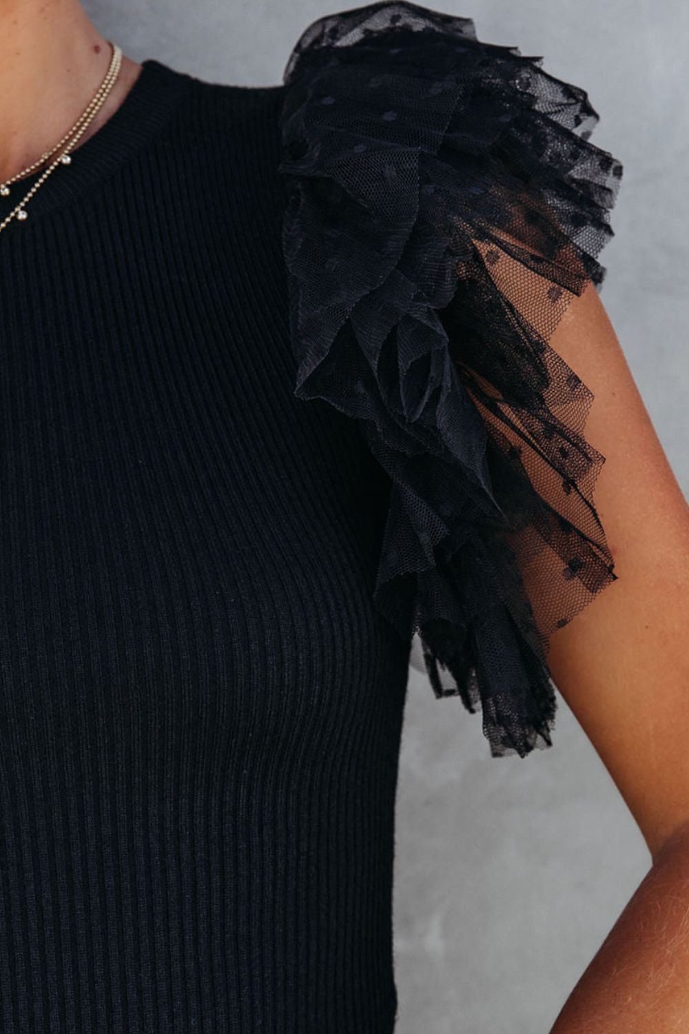 Ruffled Round Neck Cap Sleeve Blouse Blush Pink / M Blush Pink / L Blush Pink / XL Blush Pink / M-Blush Pink / L-Blush Pink / XL-Black / S-Black / M-Black / L-Black / XL-White / S-White / M-White / L-White / XL-Blush Pink / S-