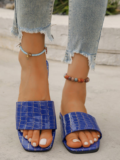 Chic Open-Toe Split Joint Flat Slippers for Effortless Style