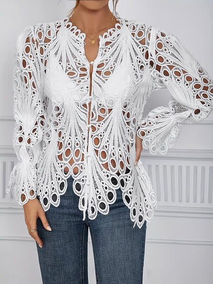 Cropped Asymmetric Shirt Sexy Solid Color Nightclub Semi-Sheer Summer Shirt