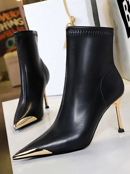 Chic Pointed Toe Split Joint Boots: Elevate Your Style with Elegance