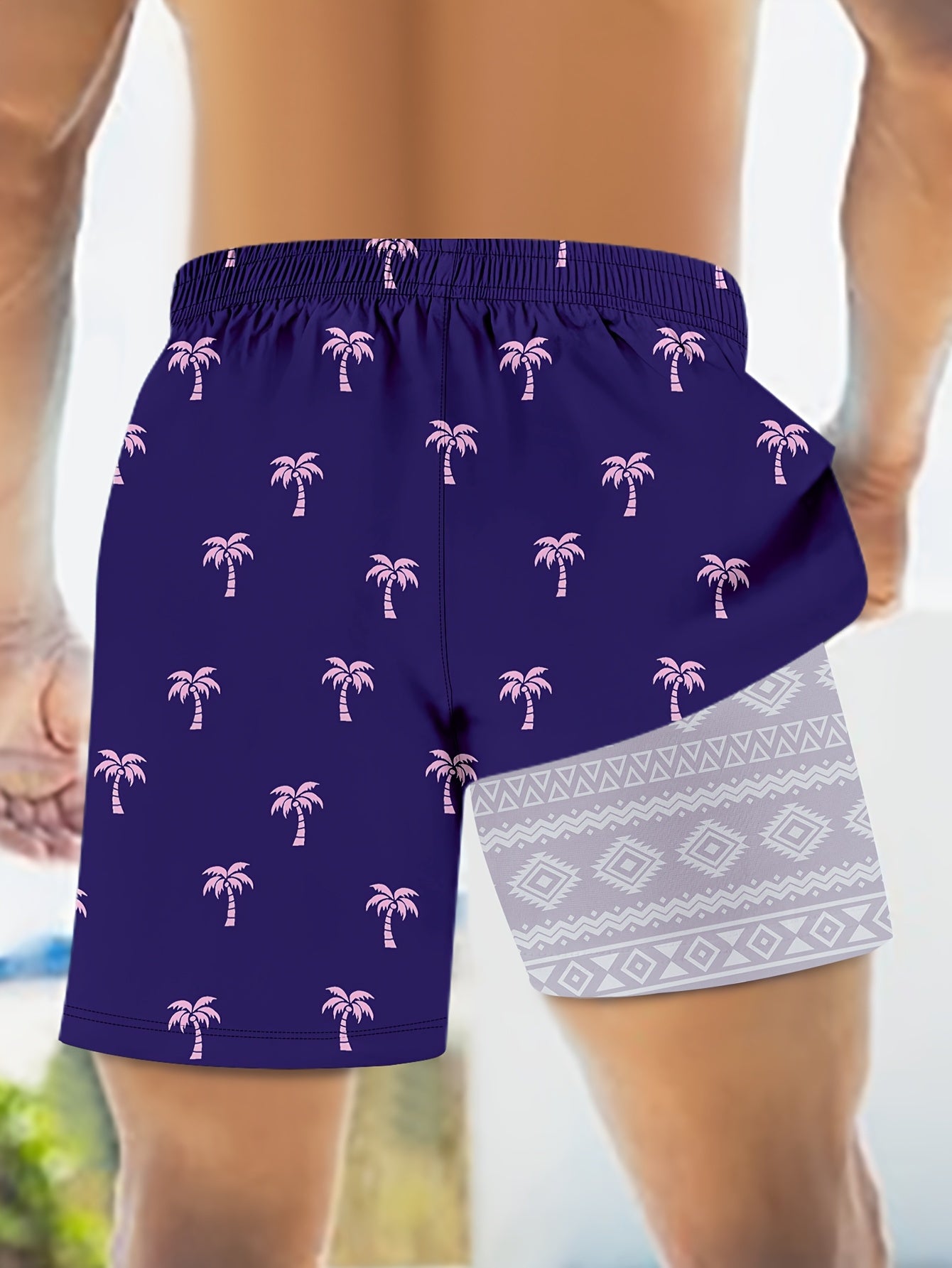 Men'S Swimming Trunks, 5-Inch Inner-Sewn Quick-Drying Shorts with Compression Lining