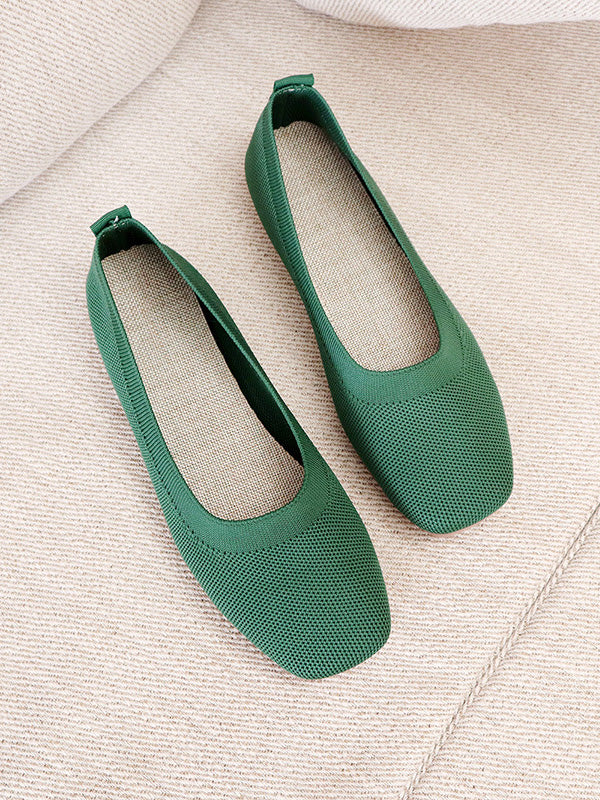 Ultimate Comfort: Breathable Solid Color Flat Shoes for Everyday Style DEEP GREEN