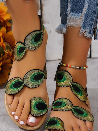 Chic Embroidered Open-Toe Split Joint Sandals for Effortless Style GREEN / 36 GREEN / 37 GREEN / 38 GREEN / 36-GREEN / 37-GREEN / 38-GREEN / 39-GREEN / 40-GREEN / 41-GREEN / 42-GREEN / 43-