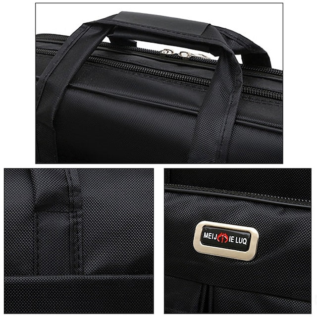 Men's Waterproof Oxford Cloth Crossbody Bag - Lightweight, Stylish Satchel Black / S Black / M (+$0.32) Black / L (+$0.47) Black / S-Black / M (+$0.32)-Black / L (+$0.47)-