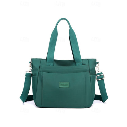 Stylish Waterproof Nylon Tote and Crossbody Bag with Multiple Pockets Light Pink Green Light Green Light Pink-Green-Light Green-Light Purple-Khaki-Grey-Blue-Black-