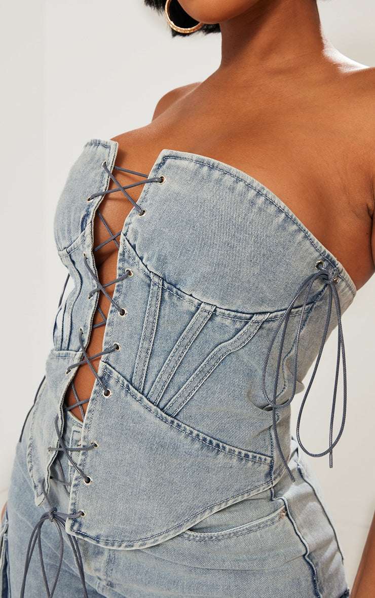Chic Light Blue Wash Denim Lace-Up Front Corset for Flattering Shape Light Blue Wash / 6 Light Blue Wash / 8 Light Blue Wash / 10 Light Blue Wash / 6-Light Blue Wash / 8-Light Blue Wash / 10-Light Blue Wash / 12-Light Blue Wash / 14-Light Blue Wash / 16-Light Blue Wash / 18-Light Blue Wash / 20-Charcoal / 6-Charcoal / 8-Charcoal / 10-Charcoal / 12-Charcoal / 14-Charcoal / 16-Charcoal / 18-Charcoal / 20-
