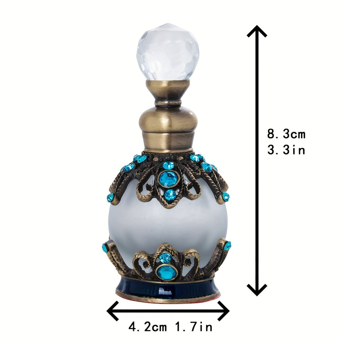 H&D HYALINE & DORA 2pcs 15ml Crystal Decorative Perfume Bottle - Fashionqueene.com