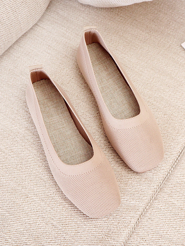 Ultimate Comfort: Breathable Solid Color Flat Shoes for Everyday Style LIGHT PINK