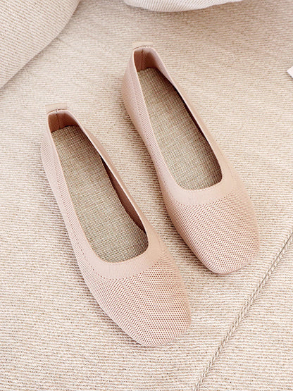 Ultimate Comfort: Breathable Solid Color Flat Shoes for Everyday Style LIGHT PINK
