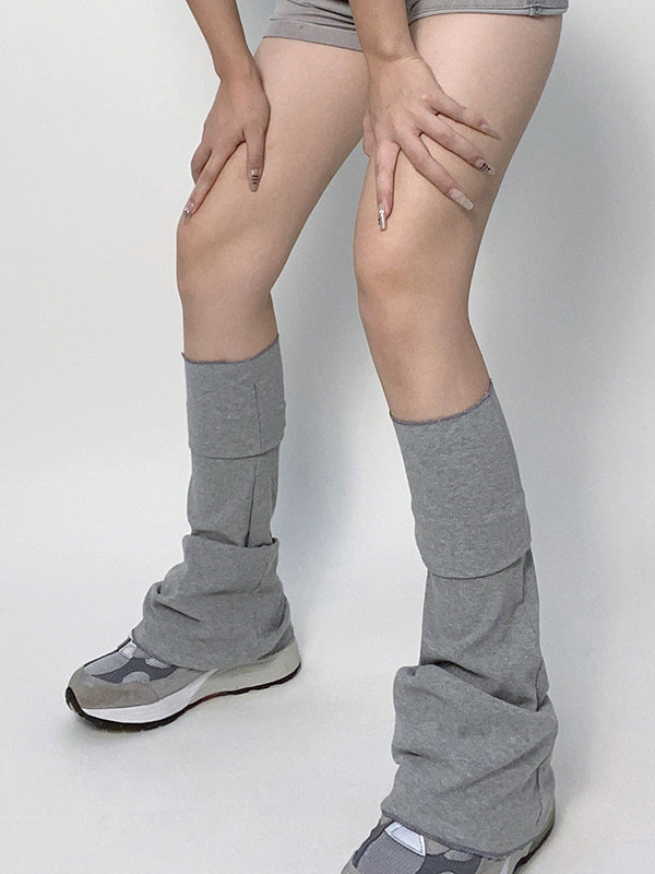 Casual Flared Solid Color Leg Warmers WHITE / One_size BLACK / One_size LIGHT GRAY / One_size WHITE / One_size-BLACK / One_size-LIGHT GRAY / One_size-