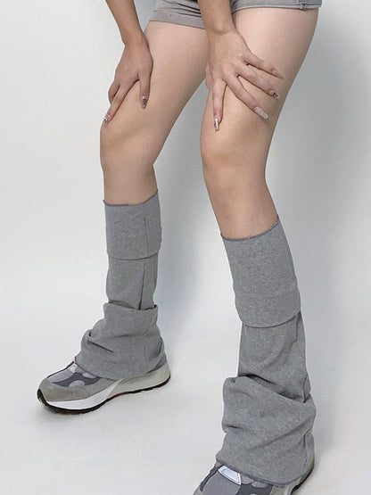 Casual Flared Solid Color Leg Warmers WHITE / One_size BLACK / One_size LIGHT GRAY / One_size WHITE / One_size-BLACK / One_size-LIGHT GRAY / One_size-