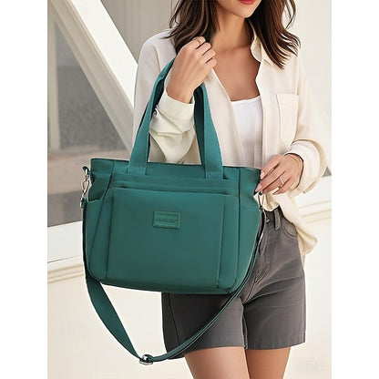Stylish Waterproof Nylon Tote and Crossbody Bag with Multiple Pockets Light Pink Green Light Green Light Pink-Green-Light Green-Light Purple-Khaki-Grey-Blue-Black-
