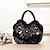 Chic Women's Silk Handbag for Parties & Daily Use – Durable, Anti-Dust Floral Design Blue khaki Black Blue-khaki-Black-Purple-Red-