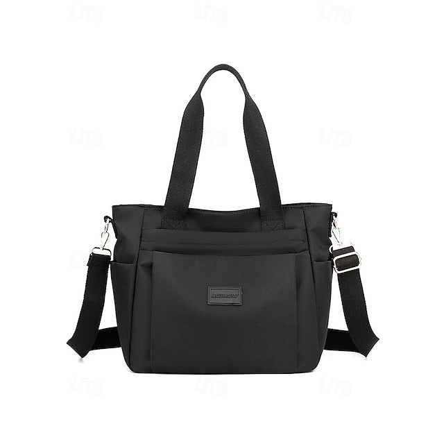 Stylish Waterproof Nylon Tote and Crossbody Bag with Multiple Pockets Light Pink Green Light Green Light Pink-Green-Light Green-Light Purple-Khaki-Grey-Blue-Black-