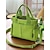 Versatile Women's Canvas Tote Crossbody Bag with Multiple Pockets - Stylish and Spacious for Daily Use Green Black Khaki Green-Black-Khaki-White-