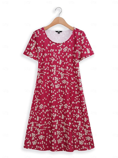 Stylish Women's Mini Casual T-Shirt Dress - Perfect for Vacation and Daily Wear Maroon / S Maroon / M Maroon / L Maroon / S-Maroon / M-Maroon / L-Maroon / XL-Maroon / 2XL-Pink / S-Pink / M-Pink / L-Pink / XL-Pink / 2XL-Blue / S-Blue / M-Blue / L-Blue / XL-Blue / 2XL-