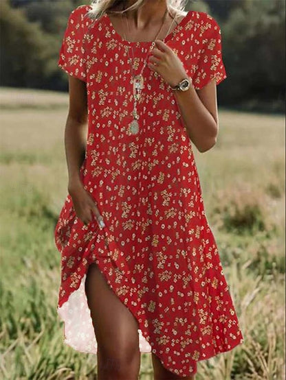 Stylish Women's Mini Casual T-Shirt Dress - Perfect for Vacation and Daily Wear Maroon / S Maroon / M Maroon / L Maroon / S-Maroon / M-Maroon / L-Maroon / XL-Maroon / 2XL-Pink / S-Pink / M-Pink / L-Pink / XL-Pink / 2XL-Blue / S-Blue / M-Blue / L-Blue / XL-Blue / 2XL-