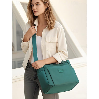 Stylish Waterproof Nylon Tote and Crossbody Bag with Multiple Pockets Light Pink Green Light Green Light Pink-Green-Light Green-Light Purple-Khaki-Grey-Blue-Black-