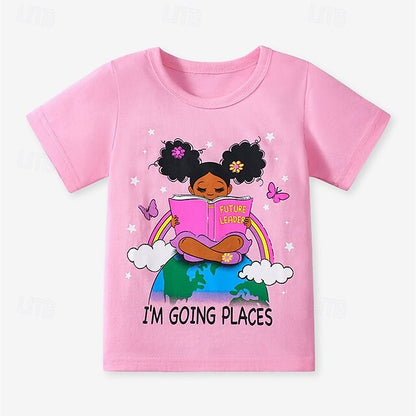 Colorful Comfort: 3-Piece Girls' Crew Neck Cotton Tee Set in Rose Red, Blue & Pink Rose Red+Blue+Pink / 4 Years(110cm) Rose Red+Blue+Pink / 4-5 Years(120cm) Rose Red+Blue+Pink / 5-6 Years(130cm) Rose Red+Blue+Pink / 4 Years(110cm)-Rose Red+Blue+Pink / 4-5 Years(120cm)-Rose Red+Blue+Pink / 5-6 Years(130cm)-Rose Red+Blue+Pink / 7-8 Years(140cm)-