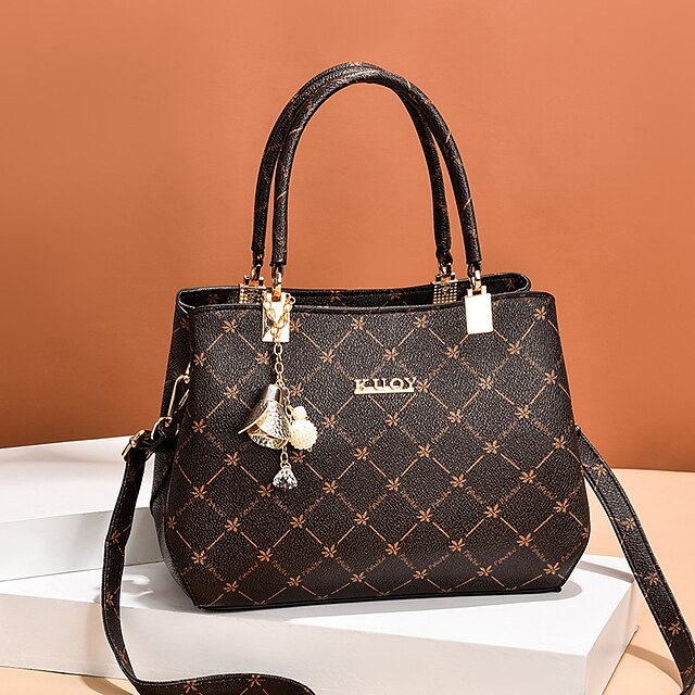 Chic PU Leather Boston Bag - Large Capacity Crossbody & Shoulder Handbag Light maple leaf with red light maple leaf with coffee Light maple leaf with primary color Light maple leaf with red-light maple leaf with coffee-Light maple leaf with primary color-Dark Maple Leaf with Bronze-Dark maple leaf with primary color-Dark maple leaf with red-dark maple leaf with coffee-