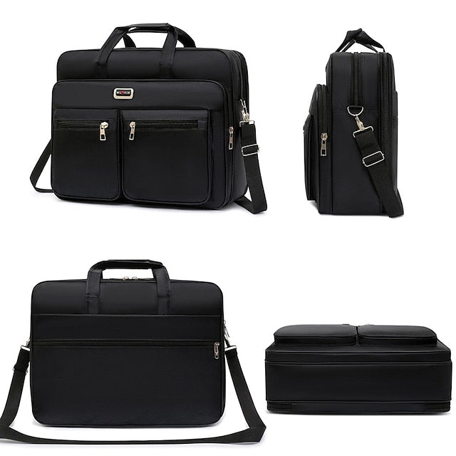 Men's Waterproof Oxford Cloth Crossbody Bag - Lightweight, Stylish Satchel Black / S Black / M (+$0.32) Black / L (+$0.47) Black / S-Black / M (+$0.32)-Black / L (+$0.47)-