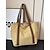 Versatile Women's Canvas Tote Bag - Stylish Large Capacity Shoulder Bag Khaki White Black Khaki-White-Black-