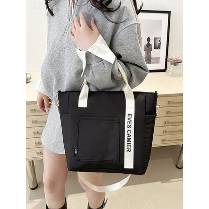 Stylish Women's Corduroy & Nylon Crossbody Hobo Bag - Versatile Multi-Pocket Shoulder Bag Black Beige Green Black-Beige-Green-Blue-