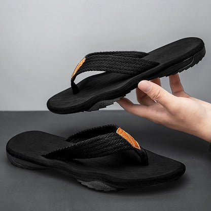 Men's Breathable Nylon Flip Flops - Comfortable Slip-Resistant