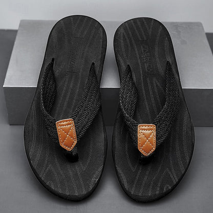 Men's Breathable Nylon Flip Flops - Comfortable Slip-Resistant