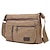 Versatile Men's Canvas Crossbody Bag - Shoulder Tote with Large Capacity Army Green Coffee khaki Army Green-Coffee-khaki-Black-Blue-