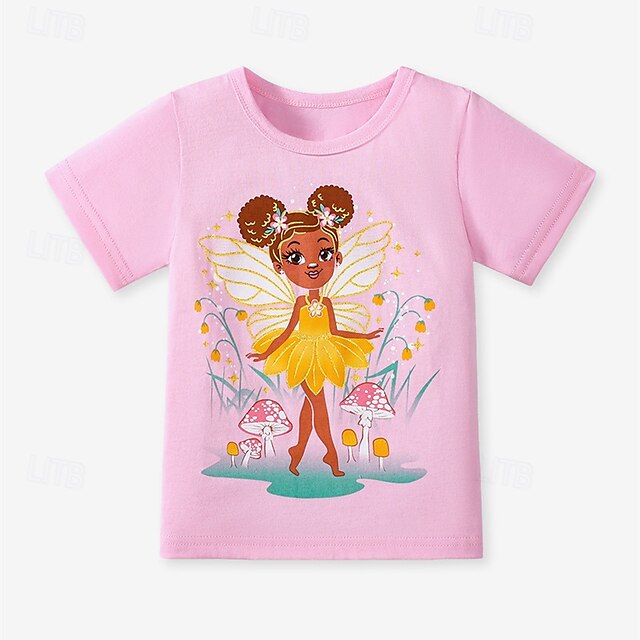 Colorful Comfort: 3-Piece Girls' Crew Neck Cotton Tee Set in Rose Red, Blue & Pink Rose Red+Blue+Pink / 4 Years(110cm) Rose Red+Blue+Pink / 4-5 Years(120cm) Rose Red+Blue+Pink / 5-6 Years(130cm) Rose Red+Blue+Pink / 4 Years(110cm)-Rose Red+Blue+Pink / 4-5 Years(120cm)-Rose Red+Blue+Pink / 5-6 Years(130cm)-Rose Red+Blue+Pink / 7-8 Years(140cm)-