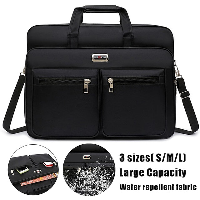 Men's Waterproof Oxford Cloth Crossbody Bag - Lightweight, Stylish Satchel Black / S Black / M (+$0.32) Black / L (+$0.47) Black / S-Black / M (+$0.32)-Black / L (+$0.47)-