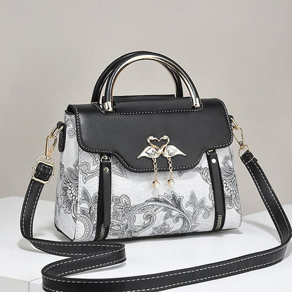 Stylish PU Leather Women's Tote Bag - Versatile Diaper Bag for Everyday Use Black Beige Green Black-Beige-Green-Pink-Purple-Khaki-