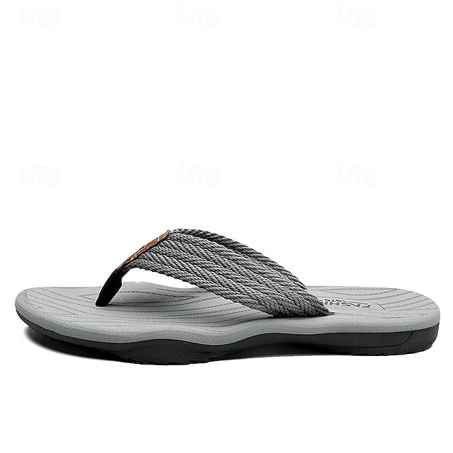 Men's Breathable Nylon Flip Flops - Comfortable Slip-Resistant