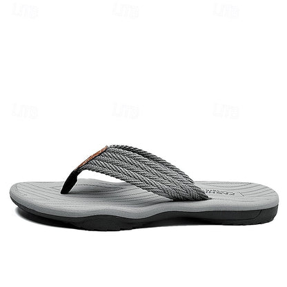Men's Breathable Nylon Flip Flops - Comfortable Slip-Resistant
