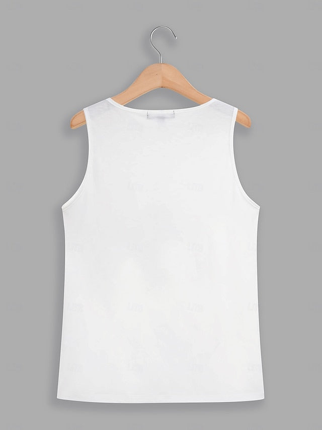 Floral V-Neck Camisole Tank Top for Women - Casual Sleeveless Style in Black, White, and Green White / S White / M White / L White / S-White / M-White / L-White / XL-White / 2XL-Black / S-Black / M-Black / L-Black / XL-Black / 2XL-Green / S-Green / M-Green / L-Green / XL-Green / 2XL-
