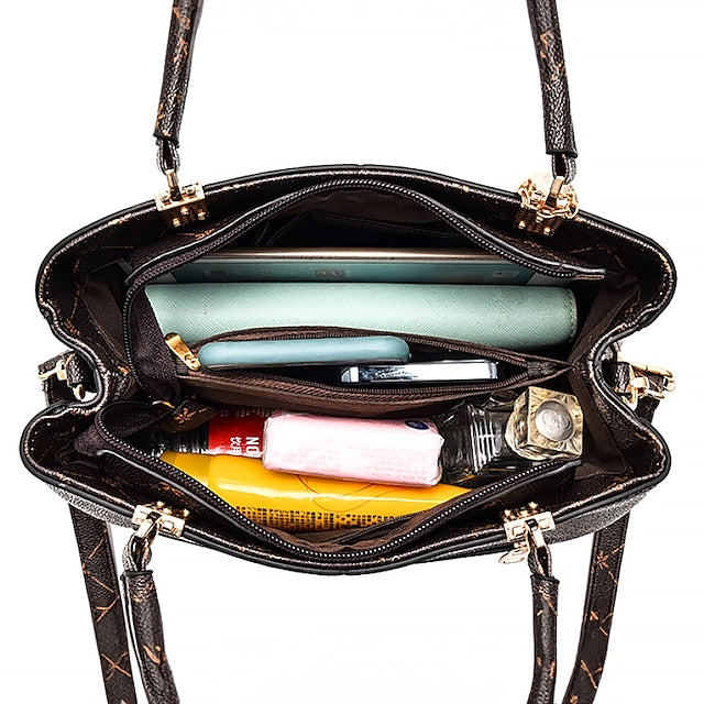 Chic PU Leather Boston Bag - Large Capacity Crossbody & Shoulder Handbag Light maple leaf with red light maple leaf with coffee Light maple leaf with primary color Light maple leaf with red-light maple leaf with coffee-Light maple leaf with primary color-Dark Maple Leaf with Bronze-Dark maple leaf with primary color-Dark maple leaf with red-dark maple leaf with coffee-